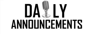 Announcements for January 23, 2020
