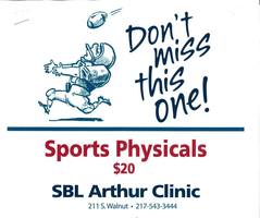 Sports Physicals at SBL in Arthur
