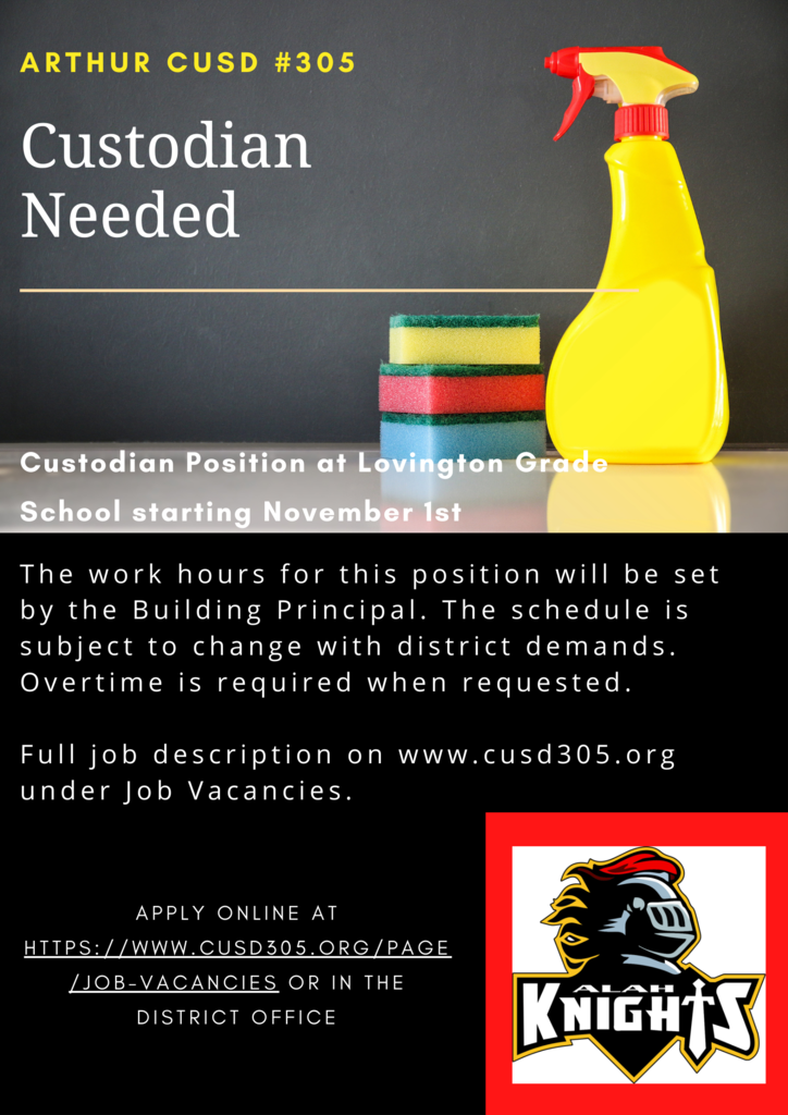 custodian needed