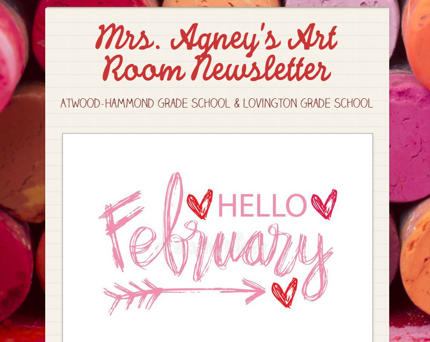 Check out this months Art Room Newsletter!
