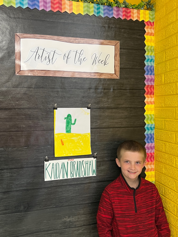Artist of the Week this week is Kaiden Bradshaw. Congrats!