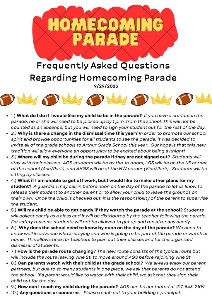 homecoming FAQ